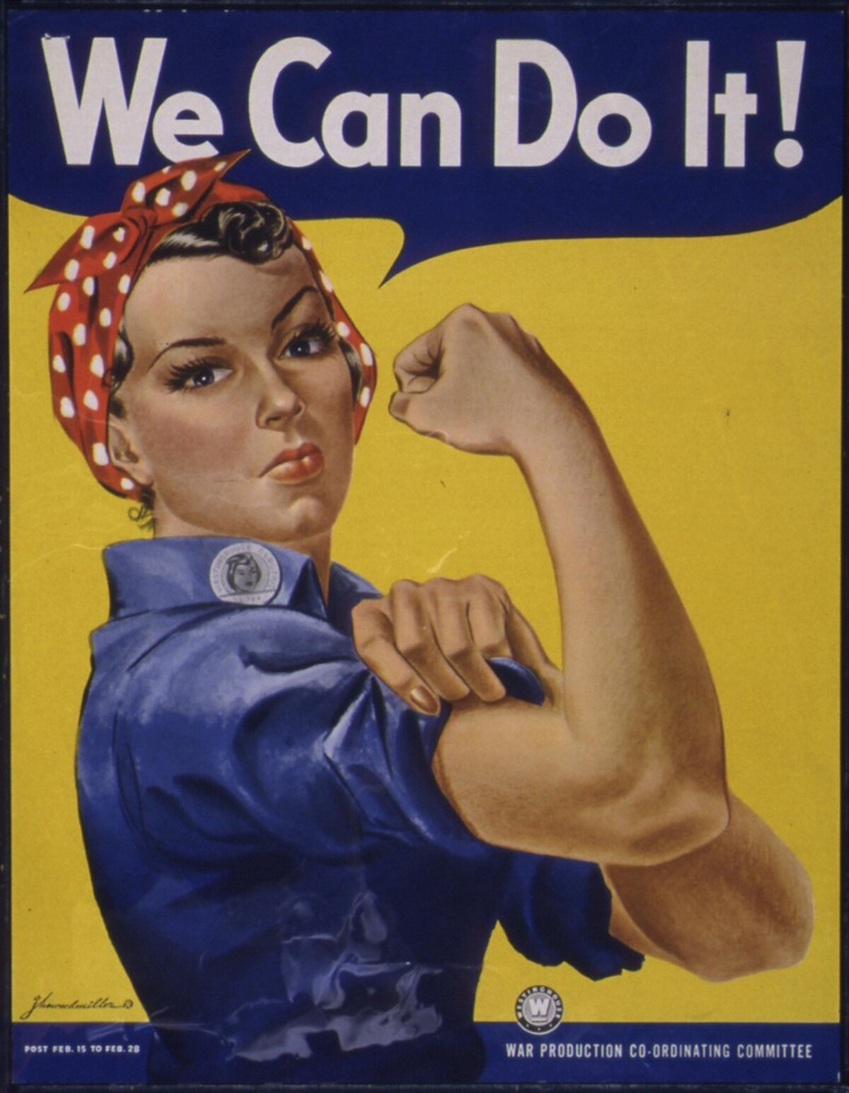 Rosie the Riveterová je americká kultúrna ikona druhej svetovej vojny, ktorá reprezentuje ťažko pracujúce ženy v továrňach a lodeniciach počas vojny.