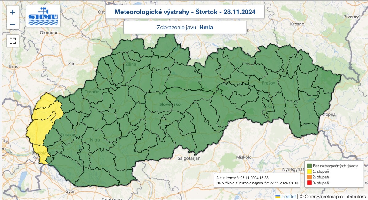 mapa počasie