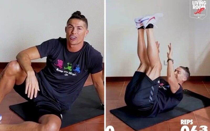 Neuveriteľných 142 opakovaní za 45 sekúnd. Cristiano Ronaldo ťa vyzýva na spevňovanie brušného svalstva.