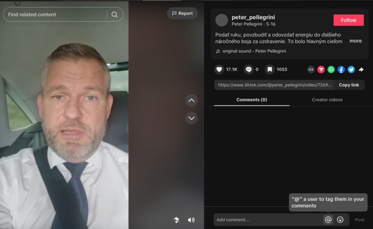Najsledovanejším videom o atentáte na Roberta Fica je Peter Pellegrini na ceste z nemocničnej návštevy premiéra.