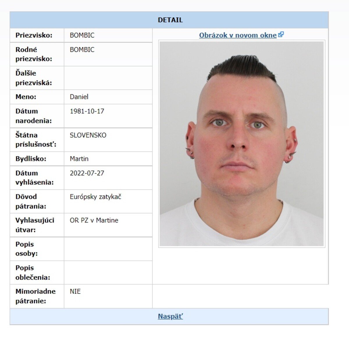 Danny Kollár európsky zatykač
