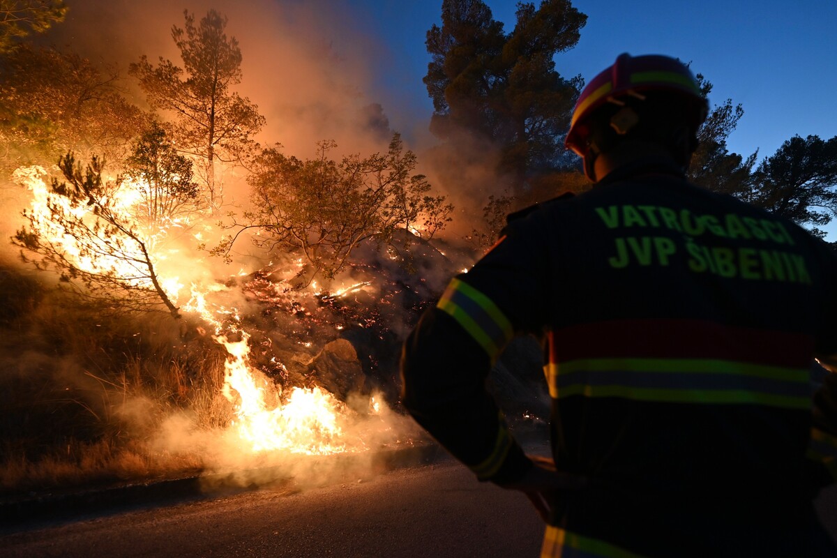 Dalmácia Chorvátsko Požiar