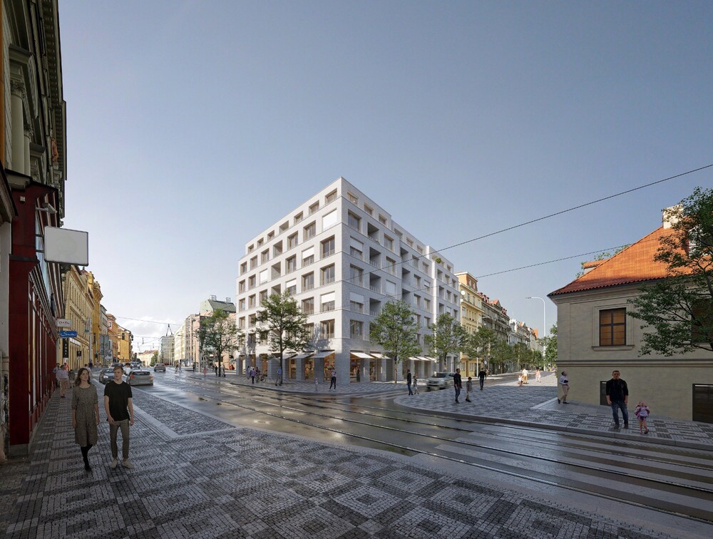 Praha vybrala podobu plánovaného bytového domu na Smíchově.