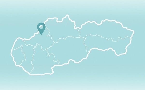 Ktorý okres je vyznačený na slepej mape?
