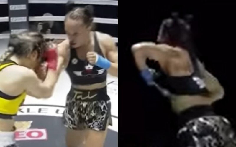 VIDEO: Bojovníčka ukázala divákom prsia po tom, ako zlikvidovala súperku v boxe bez rukavíc.