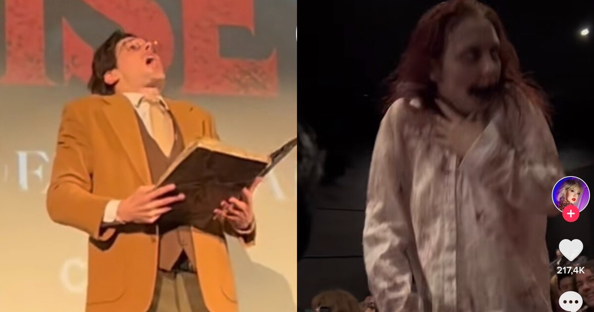 VIDEO: Fanoušci Evil Dead Rise zažili nezapomenutelnou premiéru v kině. V sále se objevili krvaví zombíci a unesli moderátora