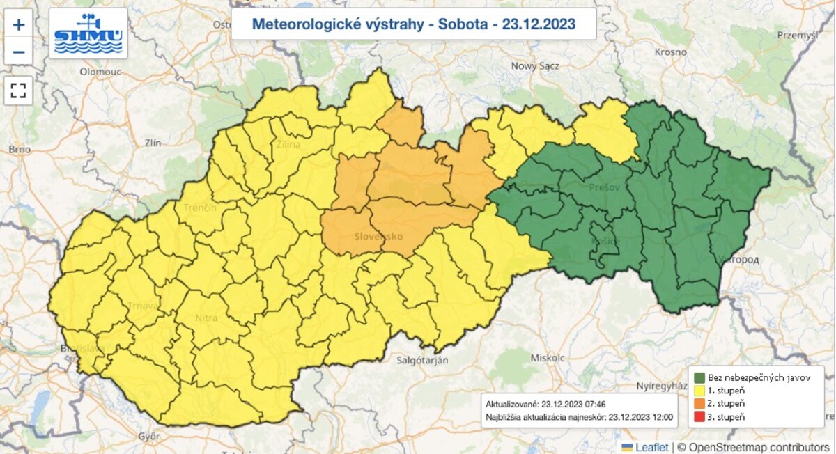 mapa, výstraha