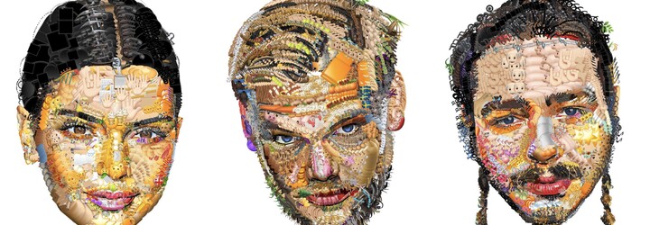 Raper vytváří realistické portréty celebrit jen za pomoci Apple emotikonů
