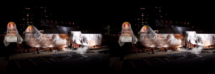 Burger King si v povedeném halloweenském žertíku vystřelil z McDonald's. Provozovnu převlékl za ducha svého konkurenta
