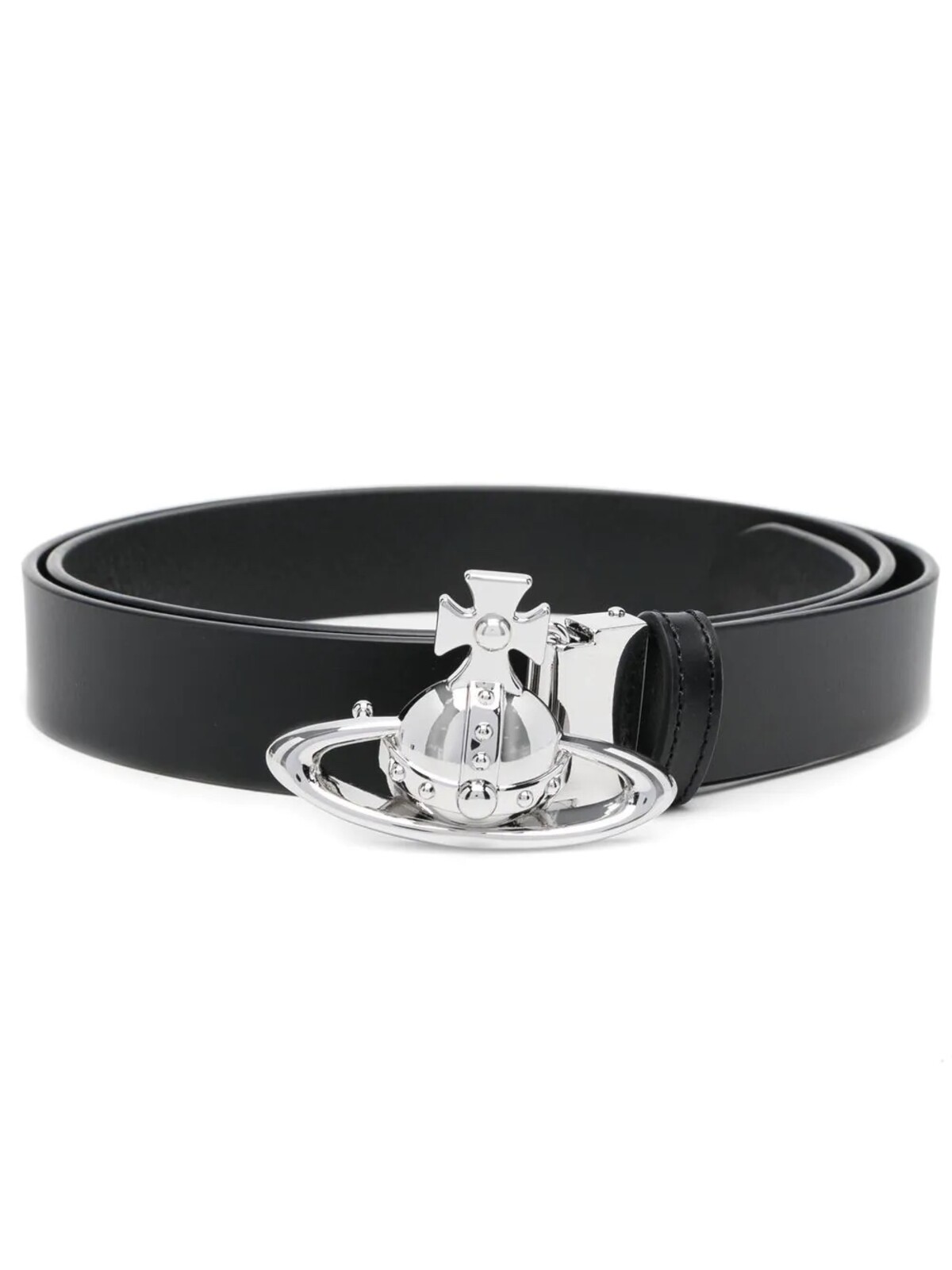 Vivienne Westwood Palladium Orb-buckle leather belt.