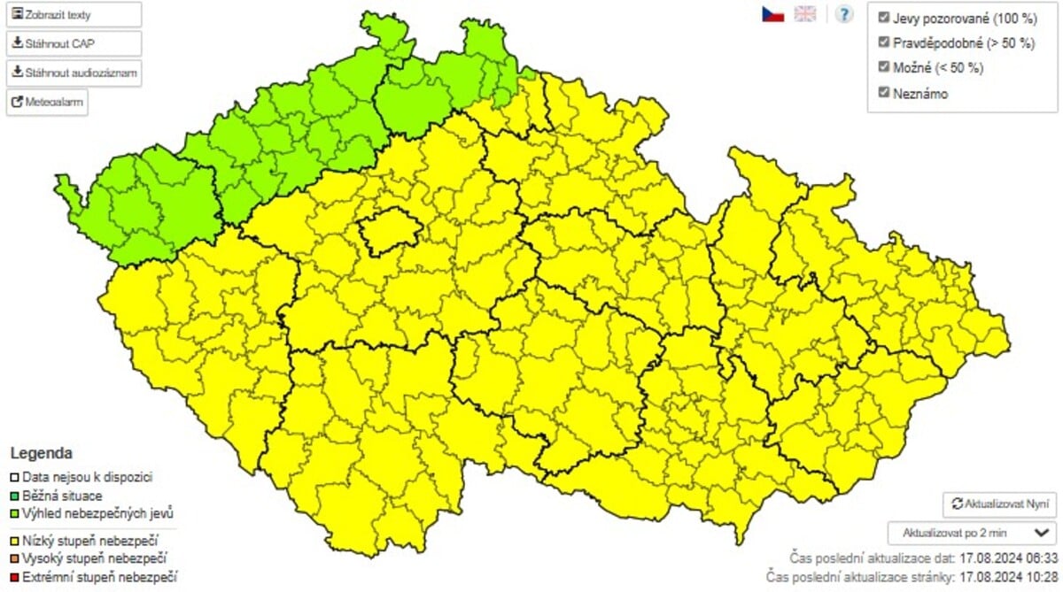 Mapa výstražných informací