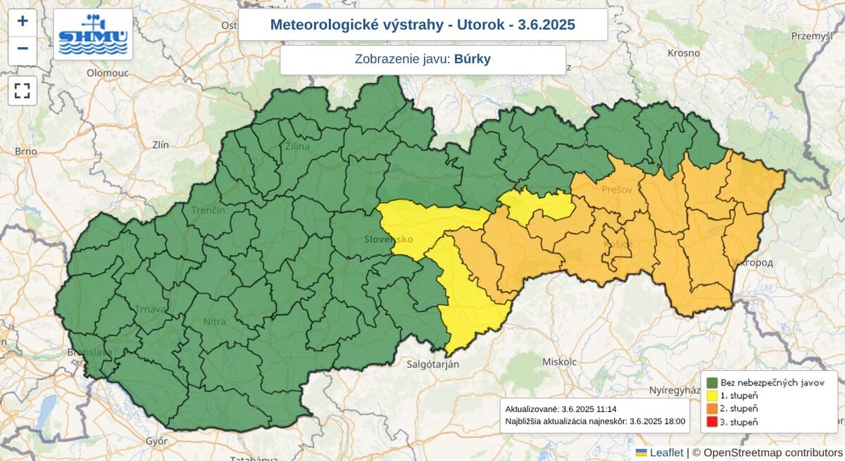 mapa slovenska