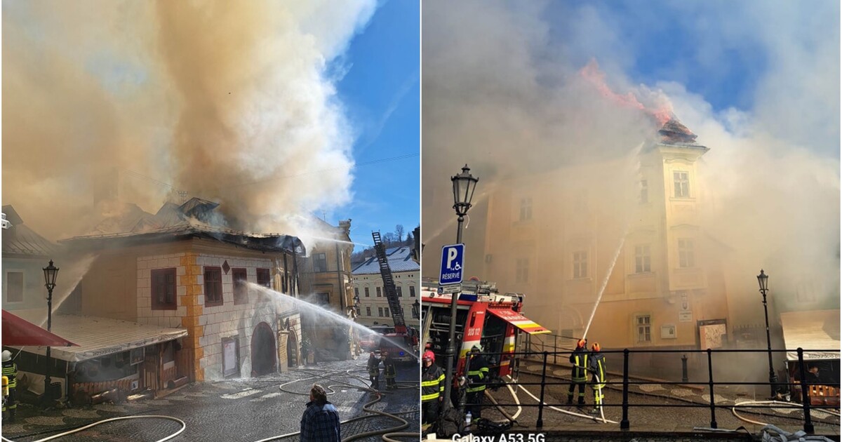 VIDEO: V centru slovenského města hoří historické budovy, armáda je na cestě
