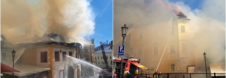 VIDEO: V centru slovenského města hoří historické budovy, armáda je na cestě