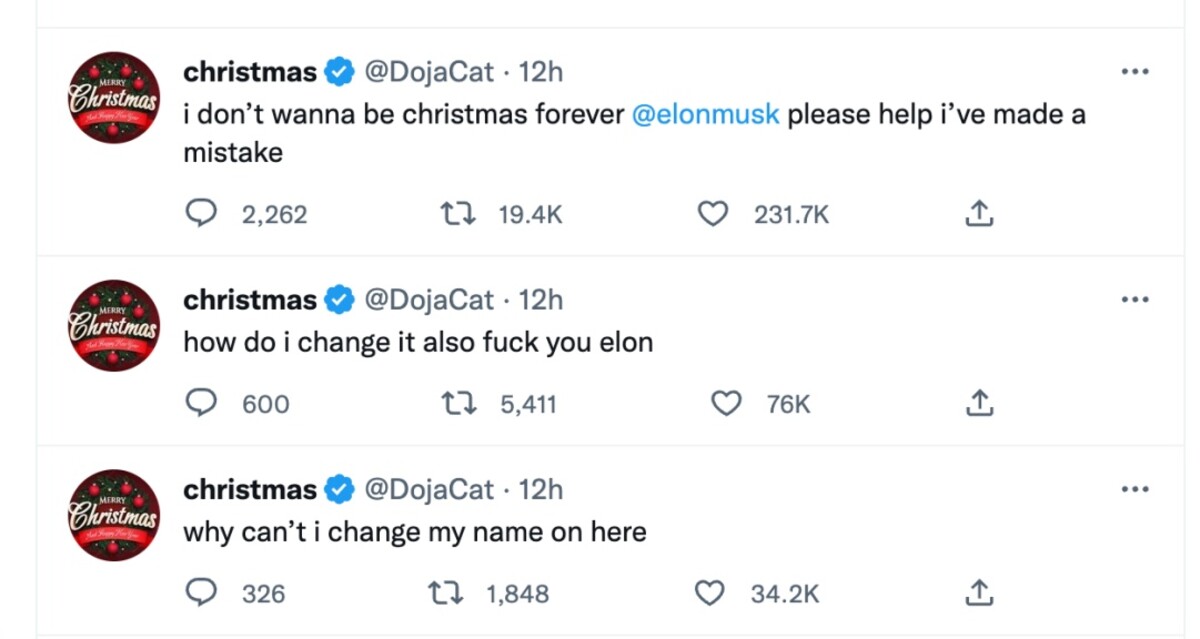 twitter elon musk doja cat