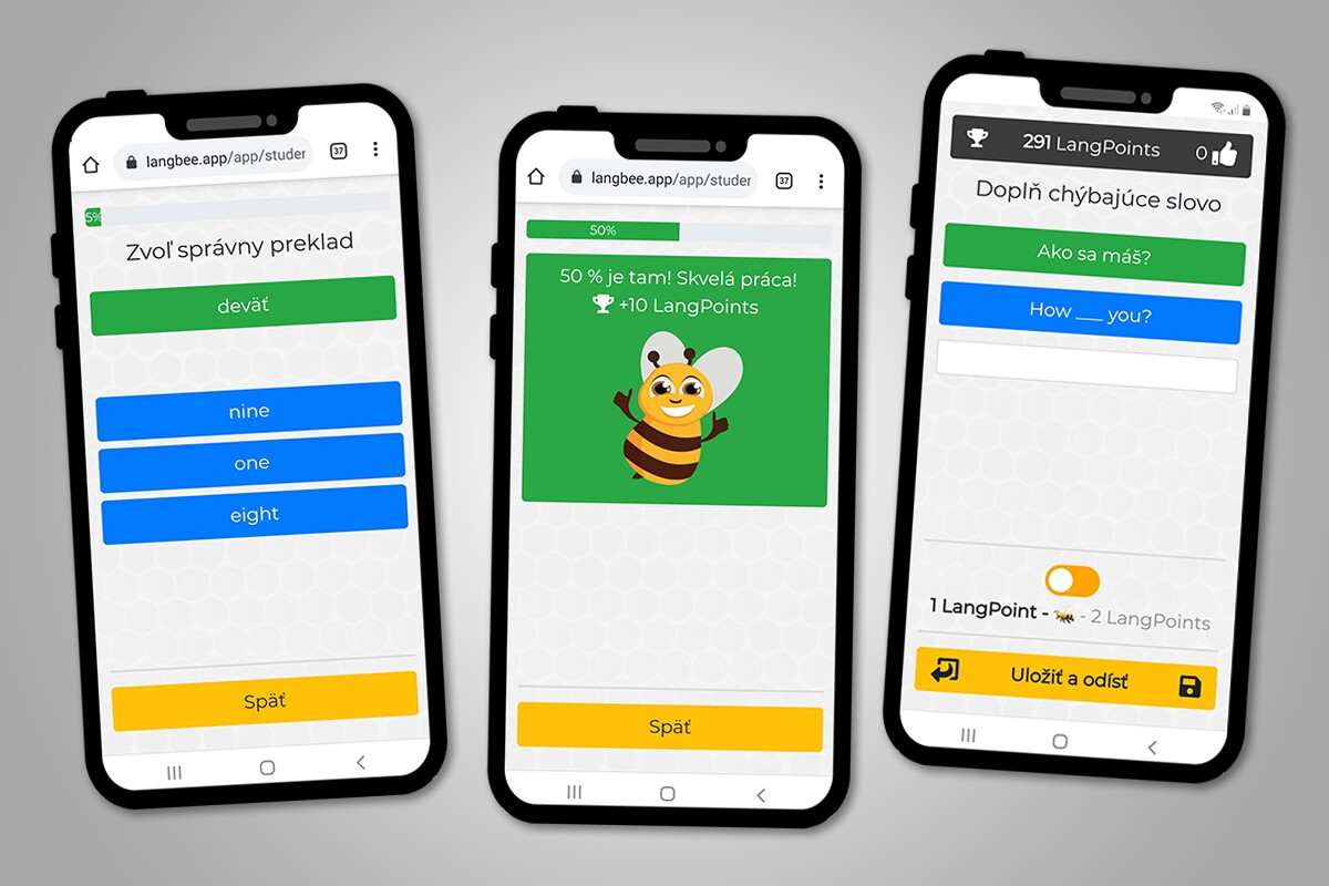 Aplikácia LangBee preskúša tvoju slovnú zásobu, výslovnosť aj gramatiku.