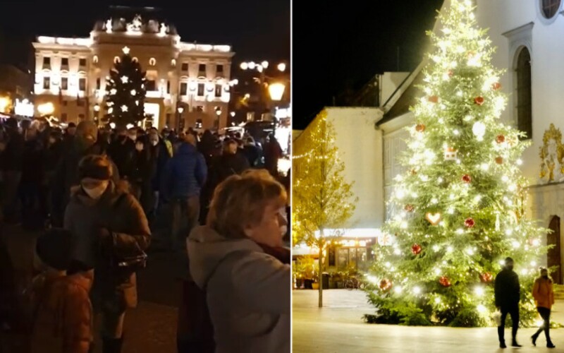 Na vianočných „trhoch“ v Bratislave sa stretli tisícky ľudí pri varenom víne či lokšiach. Pandémia koronavírusu akoby neexistovala.