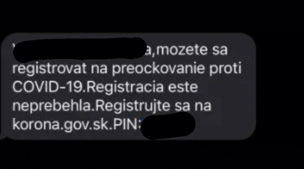 Pozvánka vo forme SMS. 