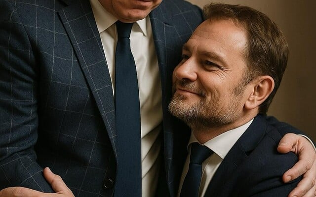 Internet sa baví na novele ústavy AI obrázkami. „Najkrajšia bromance v politike,“ hovoria o Ficovi a Matovičovi