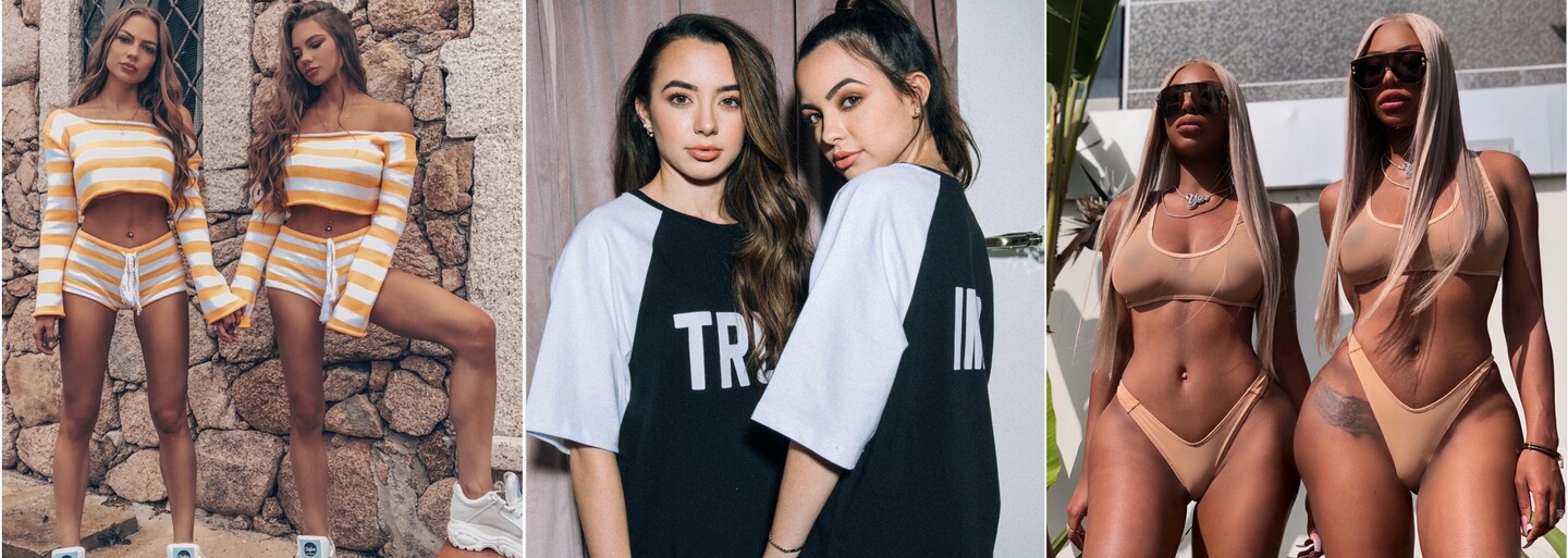 7 najkrajších ženských dvojičiek na Instagrame. Tieto identické krásky sú mužským snom