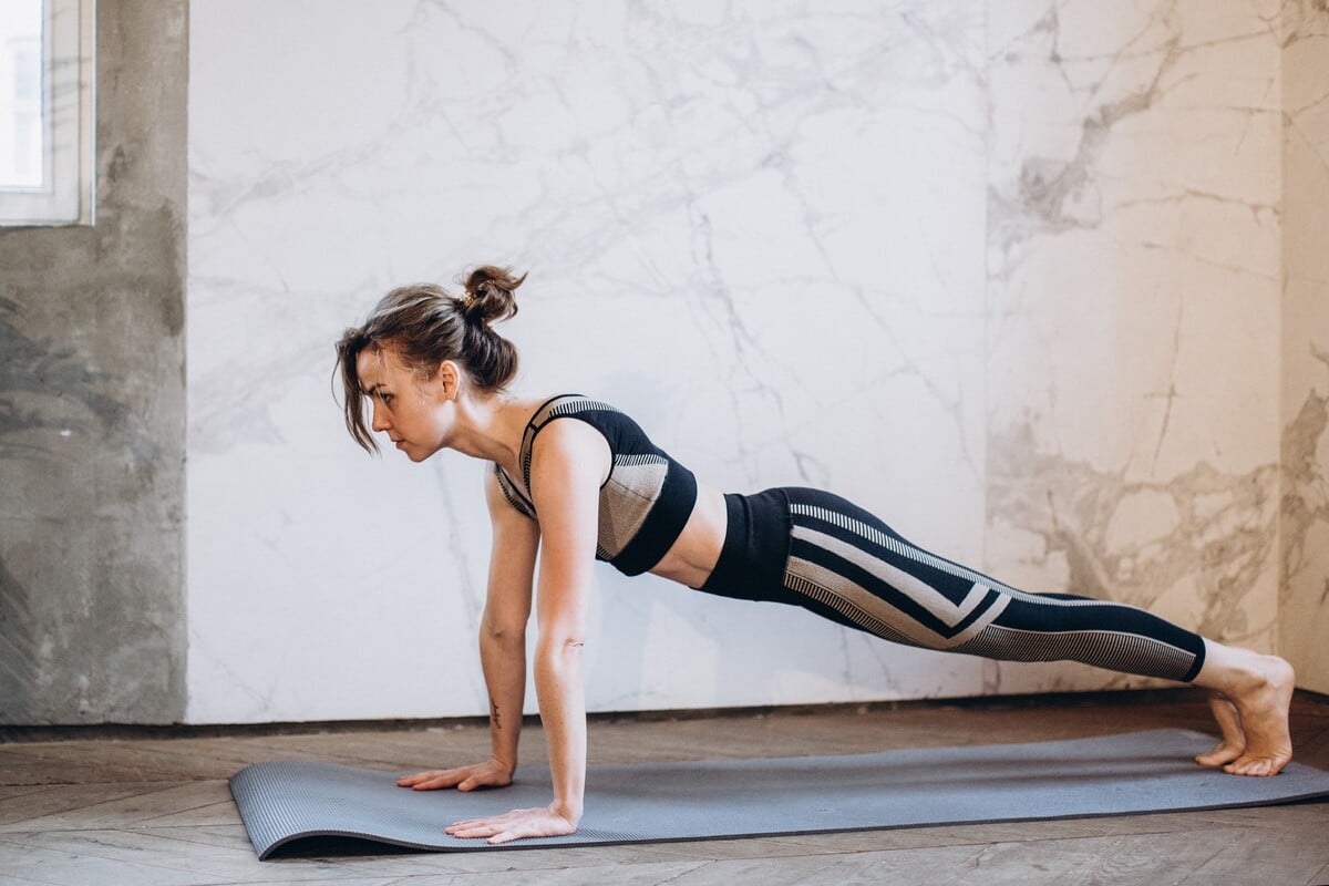 cvičenie, žena, jóga, yoga, plank