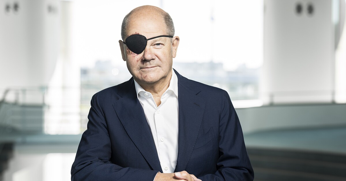 Německý kancléř Scholz se poranil při běhu, přes oko nosí pirátskou pásku