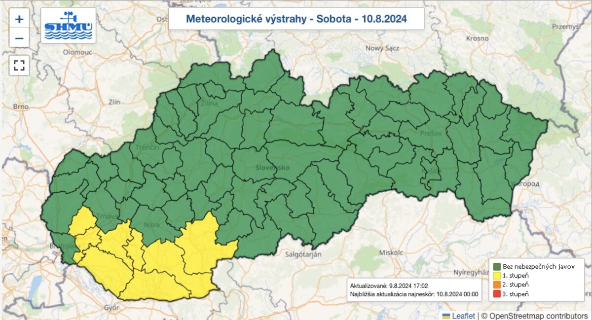 mapa počasie 