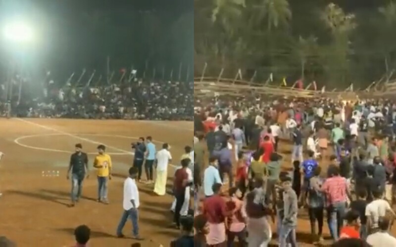VIDEO: V Indii sa počas futbalového zápasu zrútila tribúna s viac ako 2-tisíc fanúšikmi. Polícia hlási vyše 200 zranených.