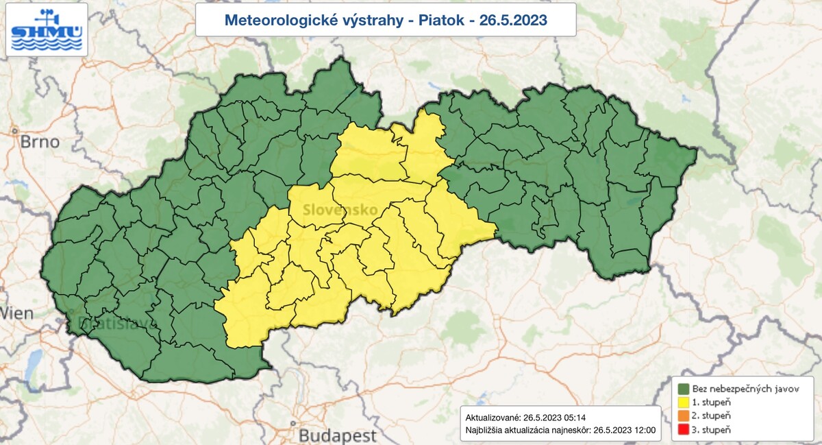 SHMÚ, počasie