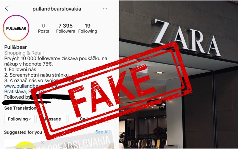 Slováci naleteli na falošné súťaže na Instagrame. Mysleli si, že vyhrajú poukážky do Zary či Pull&Bear.