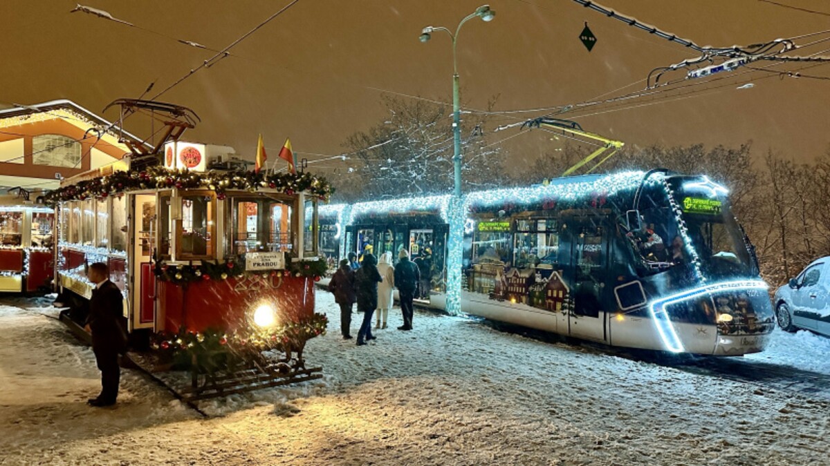 vánoční tramvaj