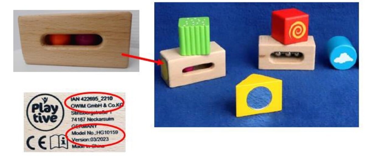 Puzzle/stavebnica (senzorické stavebné prvky) značky Playtive.