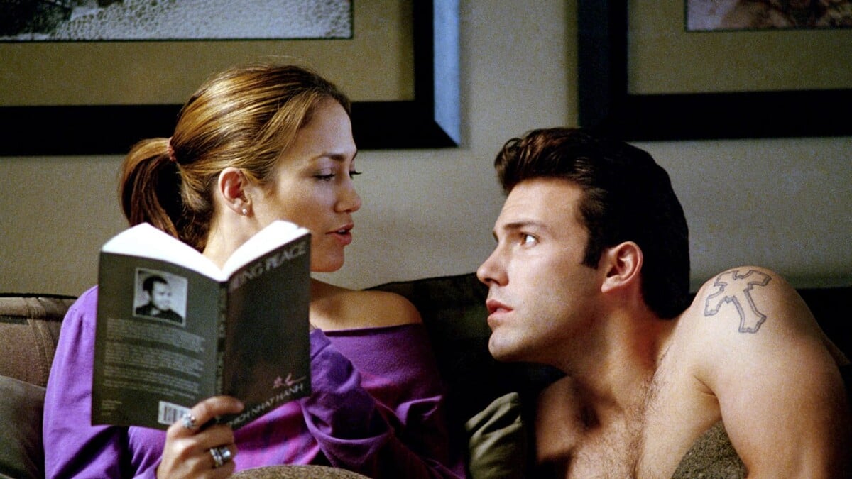 Ben Affleck a Jennifer Lopez vo filme Gigli.