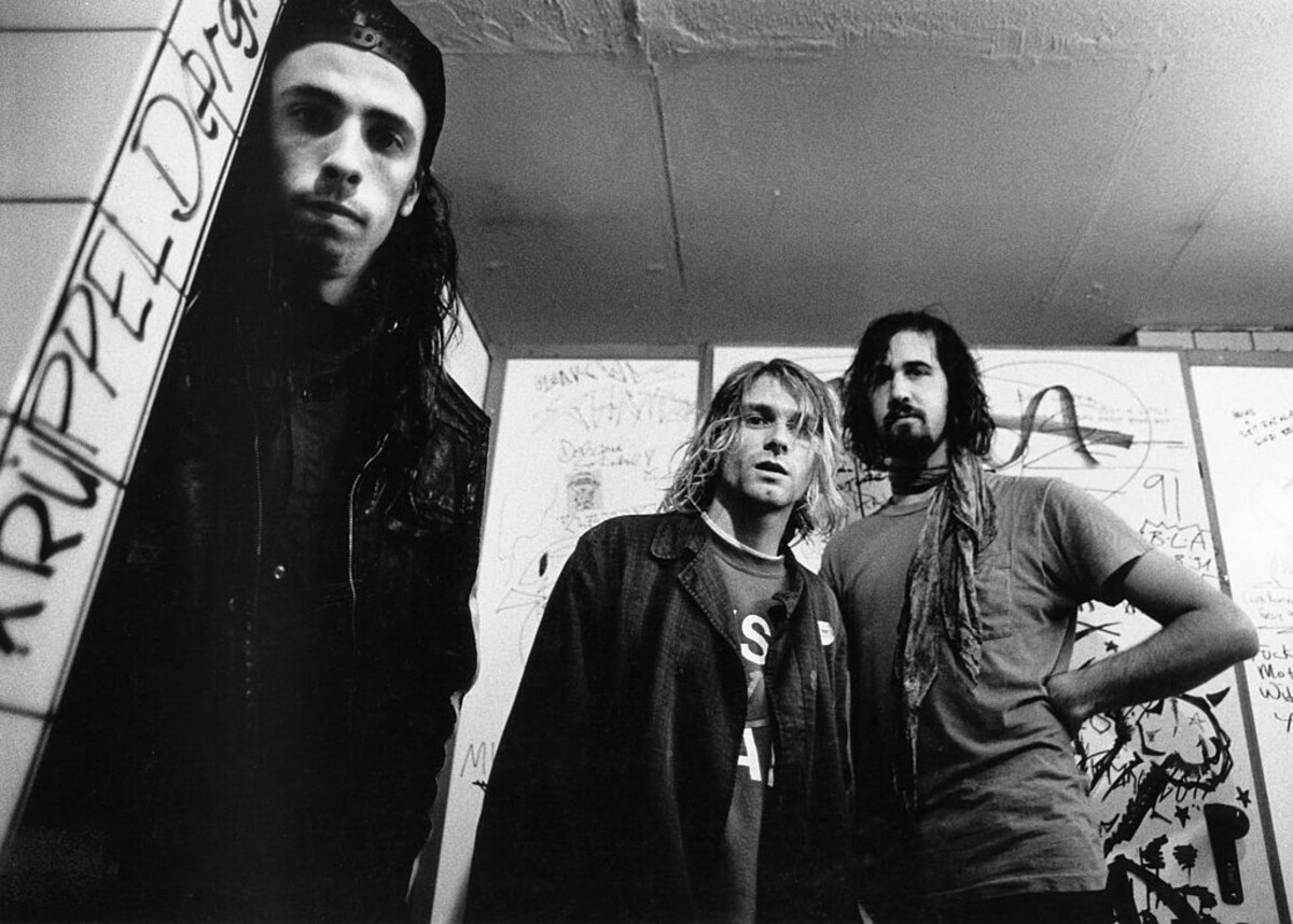Kapela Nirvana. Zľava Dave Grohl, Kurt Cobain a Krist Novoselic.