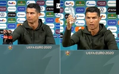 VIDEO: Cristiano Ronaldo zrejme nenávidí Coca-Colu. Sladený nápoj odložil preč a vyzdvihol čistú vodu.