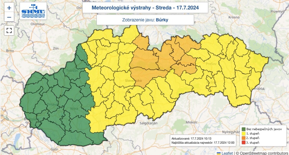 mapa zrážky