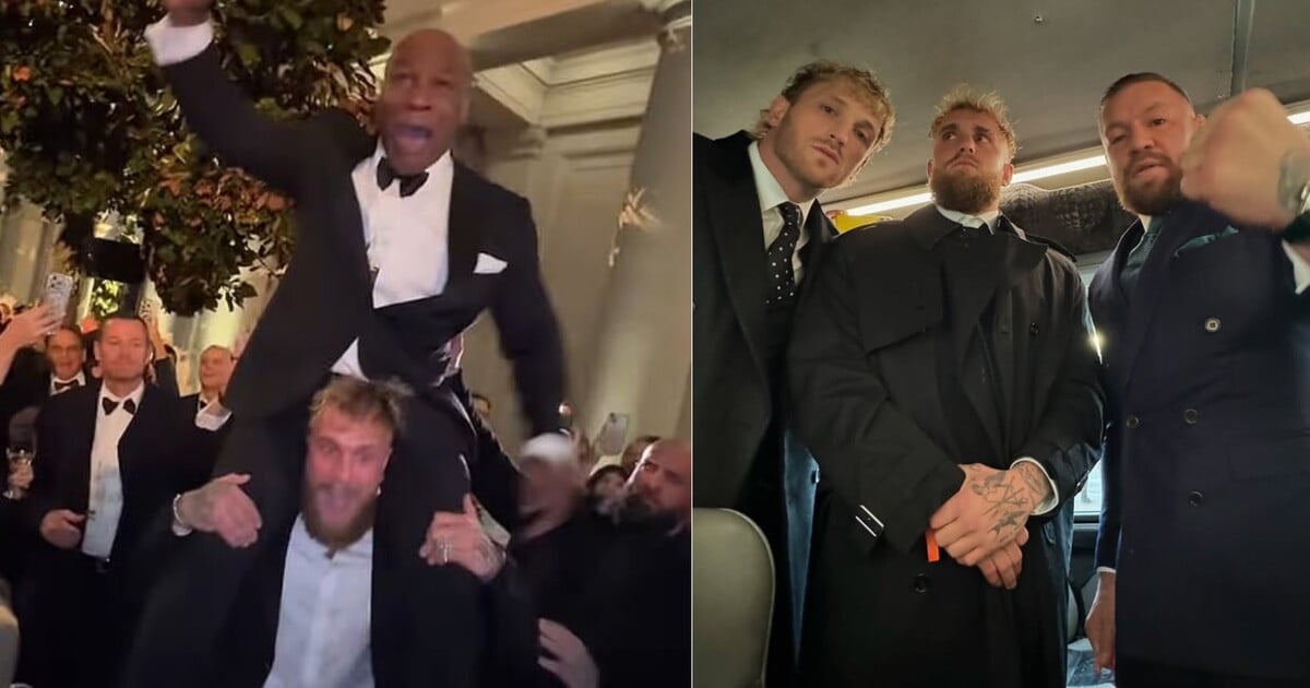 Takhle to vypadalo na inaugurační party Donalda Trumpa: Jake Paul a Mike Tyson se spolu odvázali