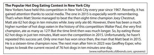 Who won the popular hot dog eating contest in 2023?