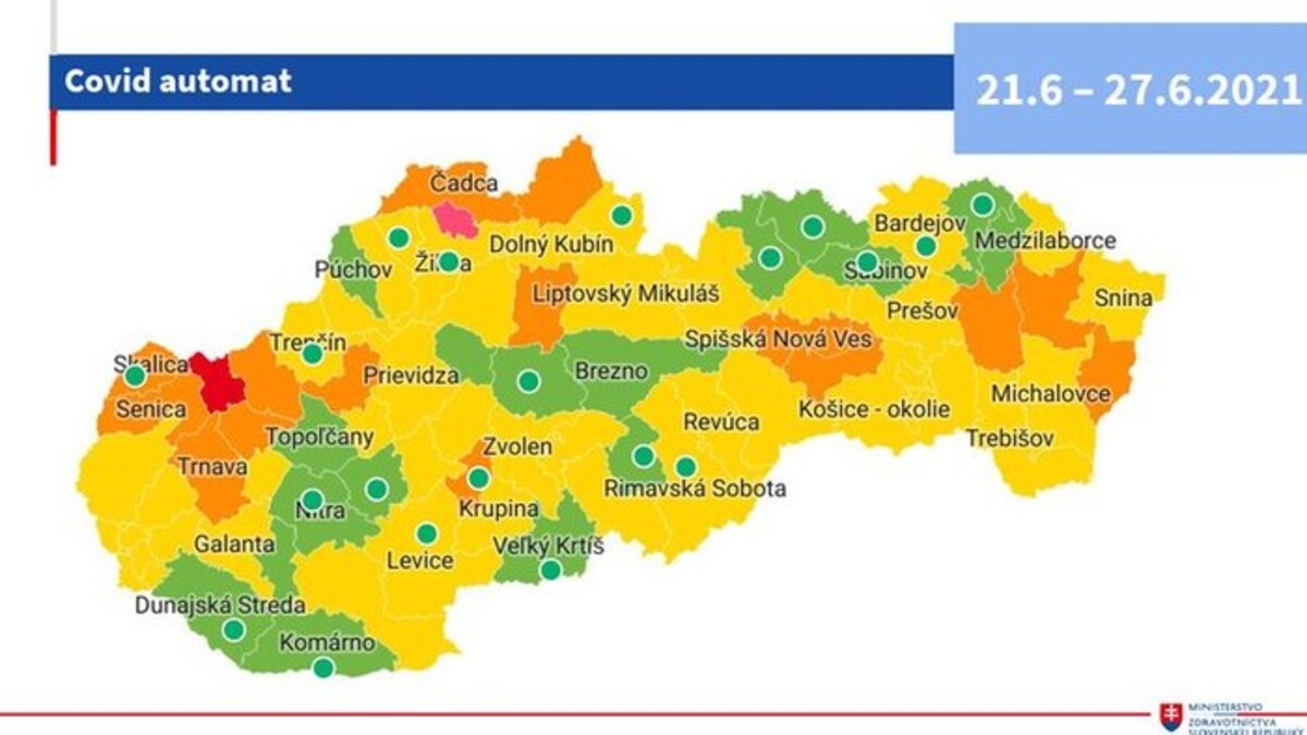 Covid automat od pondelka 21.6.