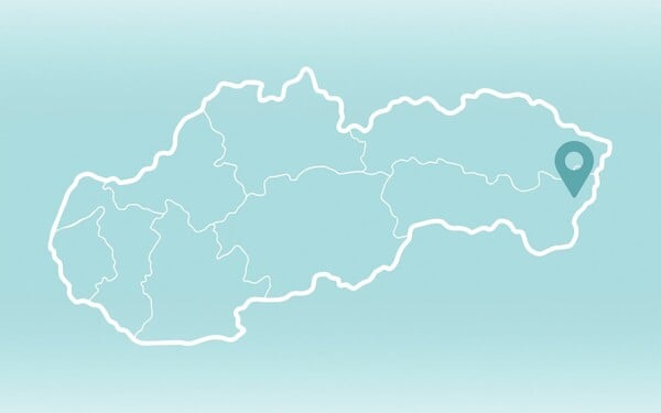 Ktorý okres je vyznačený na slepej mape?