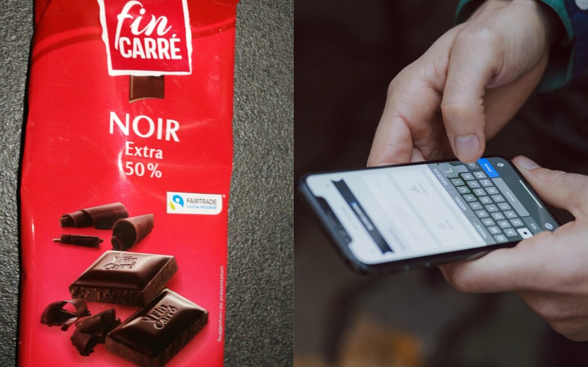 mobil, čokoláda