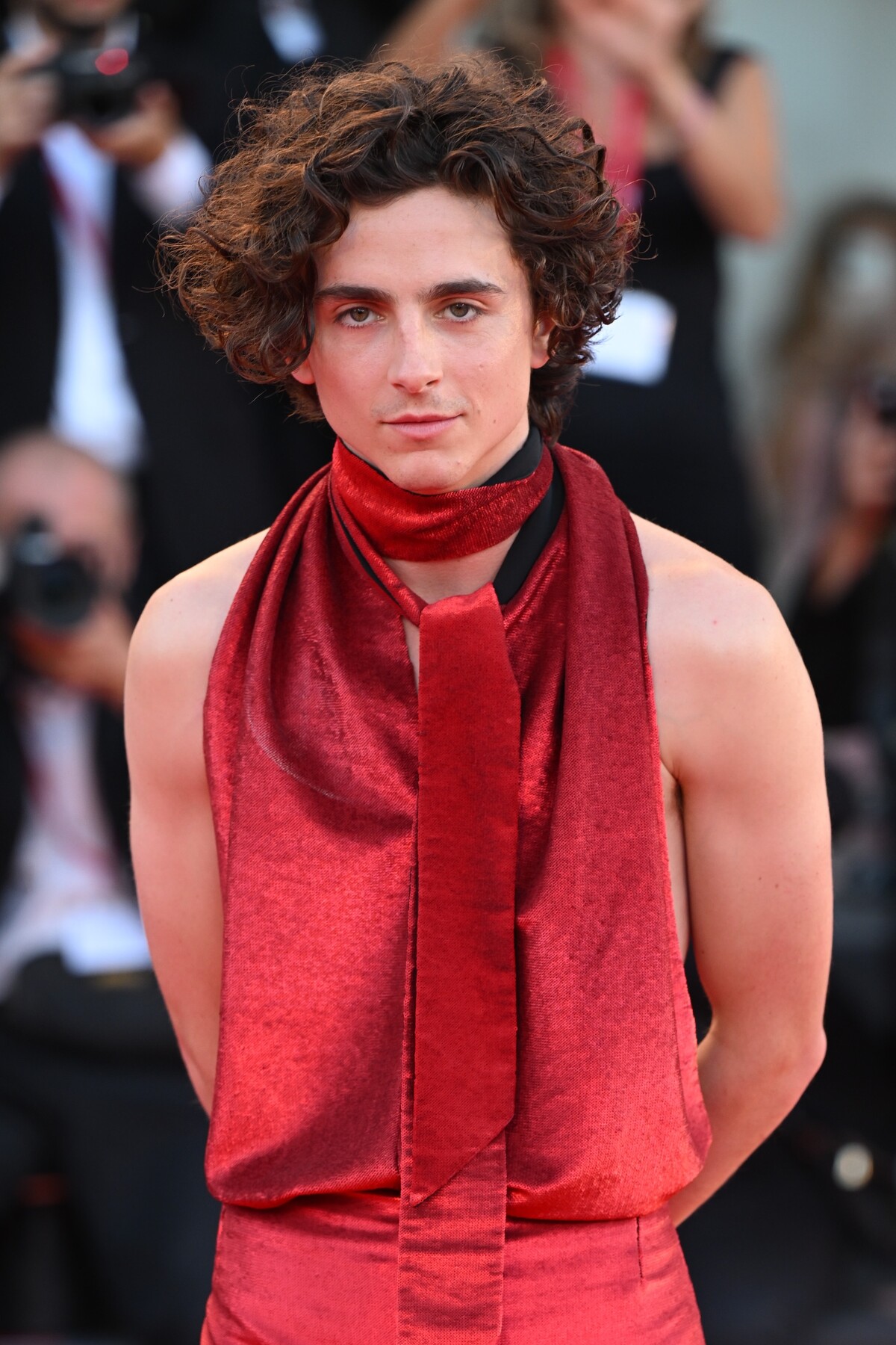 Timothée Chalamet na 79. ročníku Medzinárodného filmového festivalu v Benátkach.