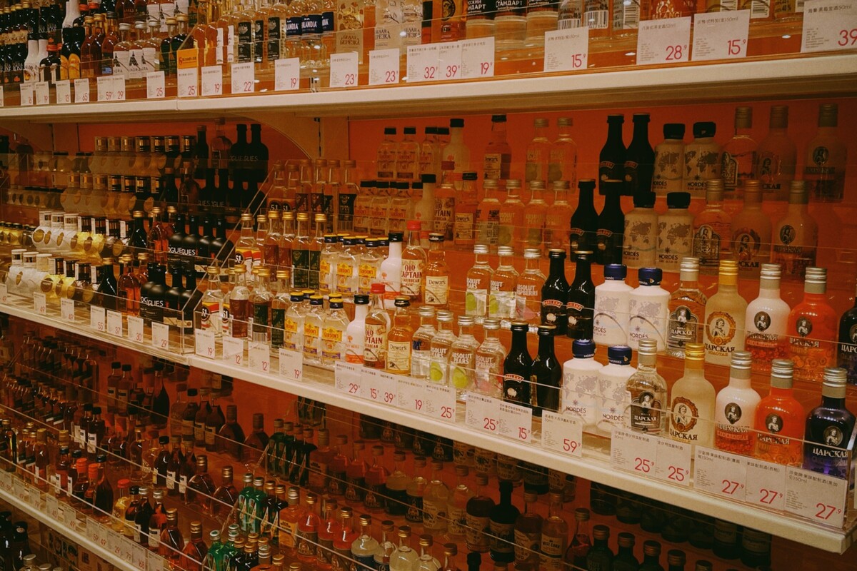 alkohol, supermarket