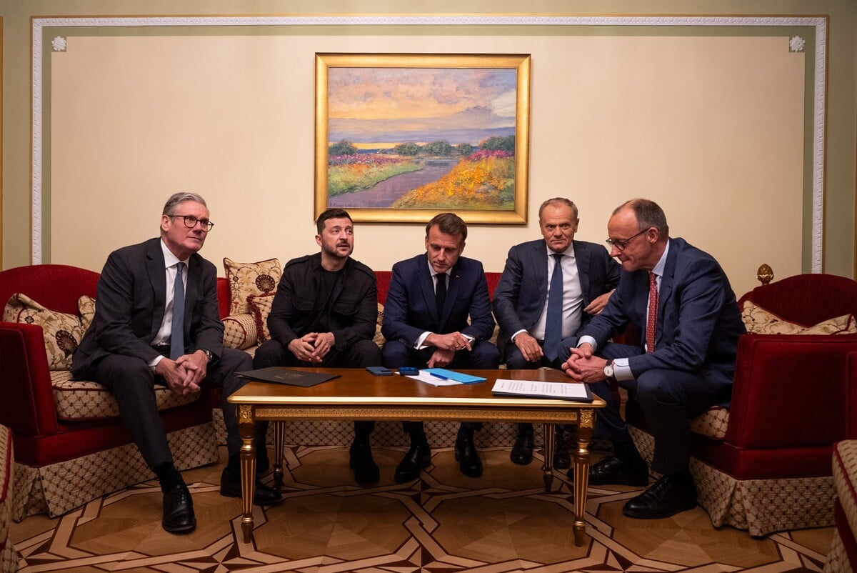 Európski lídri na Ukrajine