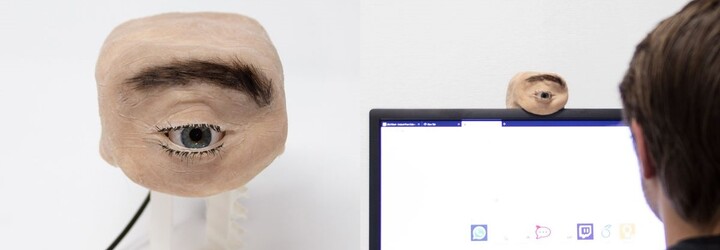 Nejbizarnější webkamera Eyecam má řasy, obočí a oko sledující okolí