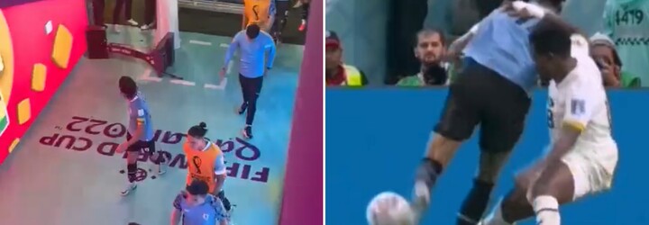 VIDEO: Nahnevaný Edinson Cavani po vypadnutí zhodil počas odchodu do šatne systém VAR na zem. Uruguaju nenariadili dve penalty
