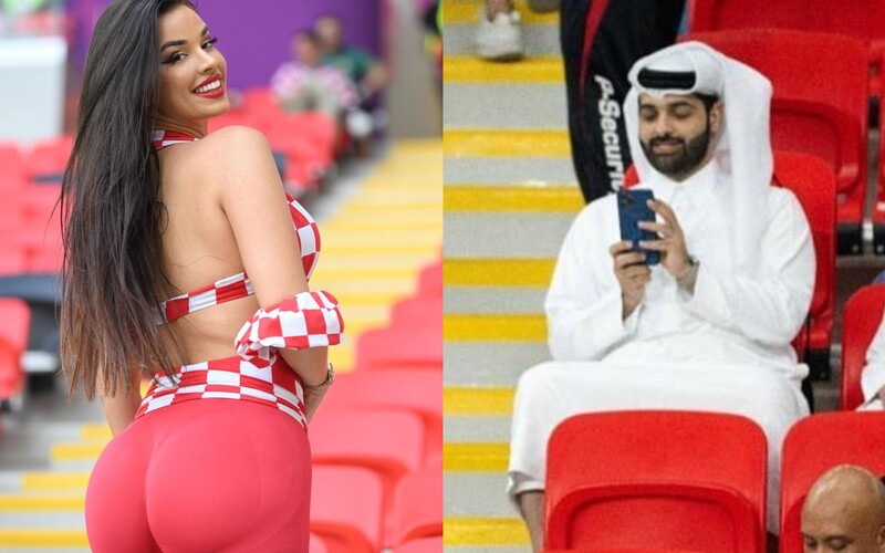 Katarskí fanúšikovia si na majstrovstvách s úsmevom fotili Miss Chorvátsko. Vraj preto, že sa im nepáčilo jej oblečenie.