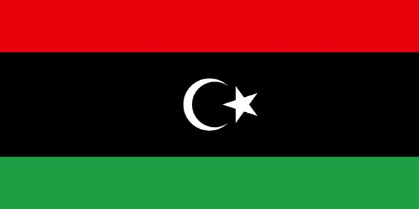 Severní Afrika byla známá také vlajkou státu, která byla celá zelená. Nyní ji reprezentuje tento prapor. O kom mluvíme?
