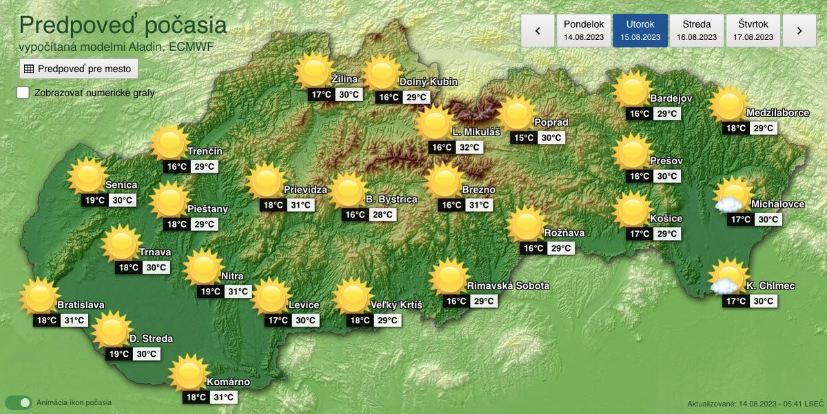 mapa, shmú