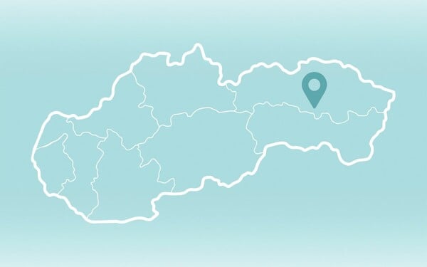 Ktorý okres je vyznačený na slepej mape?